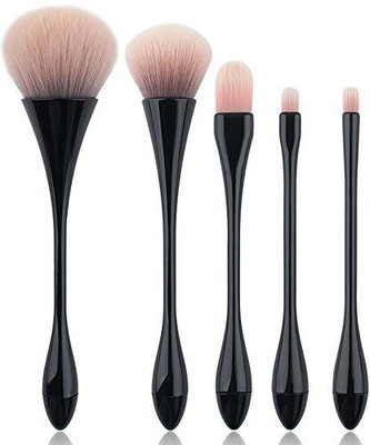 

Coshine 5Pcs Set Pro Mermaid Nylon Hair Makeup Brush Foundation Powder Cream Blush Kits(Pack of 5)