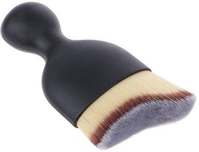

Huayang Fashion Foundation Makeup Brush S Shape Cream Blush Loose Powder Flat Top Kabuki For Face Perfect Liquid Or Flawless Concealer Cosmetics Black(Pack of 1)
