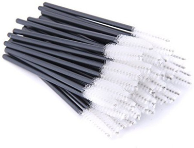 

Fantasyday 50 Pcs Disposable Makeup Eyelash Eyebrow Brush Mascara Applicator Eye Lash Wands Cosmetic Kits 1 Black White(Pack of 50)