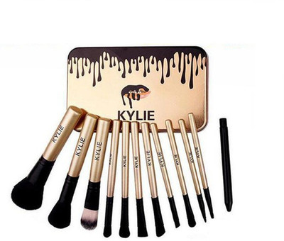 Kylie PROFESSIONAL_MAKEUP BRUSH WITH BEAUTY BLENDER(Pack of 12)