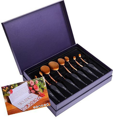 

Delanci De 39 Lanci 8Pcs Pro Oval Makeup Brushes Soft Toothbrush Contour Brush Kit Eyeshadow Foundation Blending Set Concealer Tools With Gift Box(Pack of 8)