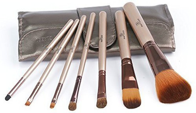 

Beauty Glazed Makeup Brush Set 7Pcs Premium Cosmetic Brushes For Foundation Blending Blush Concealer Eye Shadow Included Pu Leather Bag(Pack of 7)