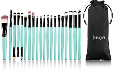 

Jewelrywe 20 Pcs Professional Makeup Brushes Set For Eye Eyeshadow Eyeliner Face Foundation Blush Lip Liquid Cream Powder Cosmetics Blending Brush Tool(Pack of 20)
