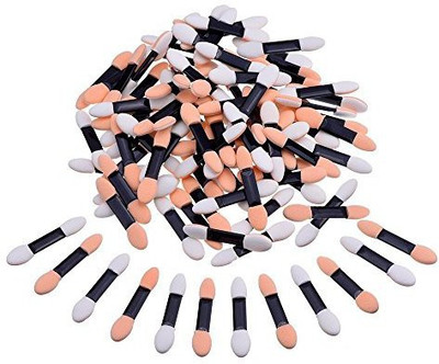 

La Tartelette 100 Pack Disposable Eye Shadow Brush Sponge Dual Sided Oval Tipped Makeup Applicator Tool Black(Pack of 100)
