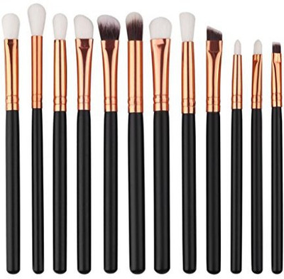 

Goodtrade 12Pcs Mini Cosmetic Eyebrow Makeup Brush Sets Kits Tools(Pack of 12)