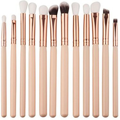 

Hatop Makeup Brush 12Pcs Mini Cosmetic Eyebrow Eyeshadow Sets Kits Tools(Pack of 12)
