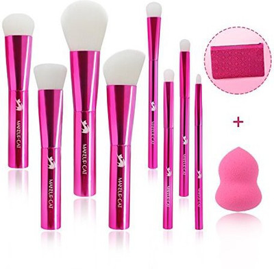 

Makeup Cat 8 Pieces Professional Makeup Brush Set Aluminum Handle Cosmetic Brushes Kit(Pack of 8)