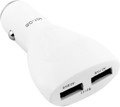 P A 17 W Turbo Car Charger(White, With USB Cable)