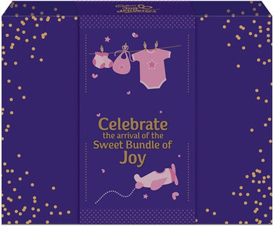 

Cadbury Assorted Chocolates Gift Box with New Born Baby Sleeve (Pink), 278g Bars(278 g)