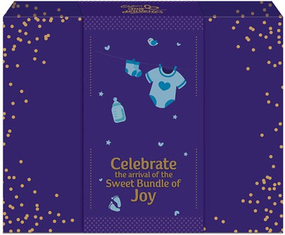 

Cadbury Assorted Chocolates Gift Box with New Born Baby Sleeve (Blue), 278g Bars(278 g)