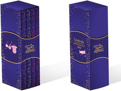 

Cadbury Dairy Milk Silk Library Gift Pack with New Born Baby Sleeve (Pink), 574g Bars(574 g)