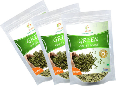 

Vihado Premium Green Coffee Beans / 100% Pure & Natural Helps in Reducing Weight Fast / 3 Pack of 100g (Total 300g) Instant Coffee 300 g(Pack of 3)
