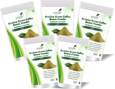 

Zenulife Best Quality Green Coffee Beans-Reduce BodyFat,Wt. Loss,EnhanceEnergy,Control diabetes and cholesterol Instant Coffee 500 g (100X5) Instant Coffee 100 g(Pack of 5)