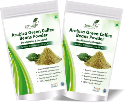 

Zenulife Nutrition Green Coffee Beans Powder for Weight Management - 100 g (50g x 2) Instant Coffee 50 g(Pack of 2)