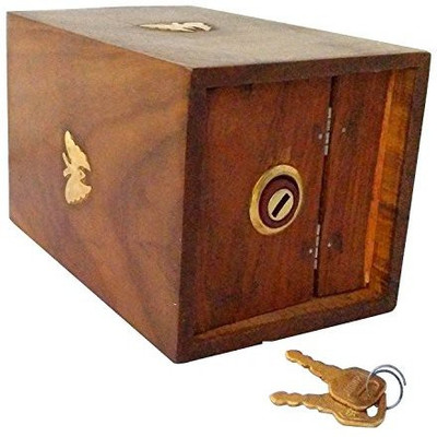 

Tanish Trading MotherS Day Thank Giving Gift,Wooden Coins Storage Box, Wooden Piggy Bank, Square Money Bank With Butterfly Inlay On Two Sides And Lock To Store Your Money, Wooden Money Bank Coin Bank(Multicolor)