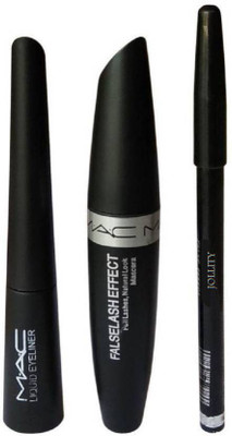 

jollity Eyebrow Pencil Black & Mac Liquid EyeLiner & Mac Mascara(Set of 3)