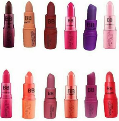 BB MAC Giambattista matte finish combo lipstick in multicolor ( 3 g) (combo set of 12).(Set of 12)