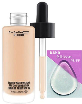 

eska Silicon Puff, Mac WaterWieght Foundation(Set of 2)