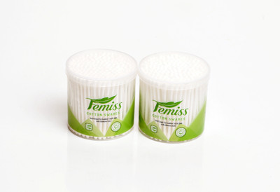 

femiss cotton swabs Jar of 200 sticks (pack of 2)(Pack of 200)