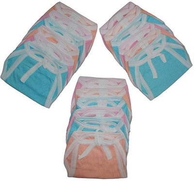 

InEffable Langot Nappies washable PC Plain Cloth Diapers for baby - New Born(18 Pieces)