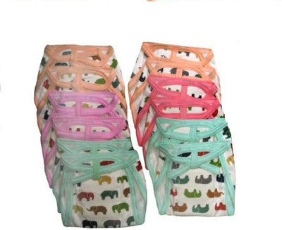 

InEffable Langot Nappies Washable Cloth Diapers for New Born Baby 0-3 Months - New Born(12 Pieces)