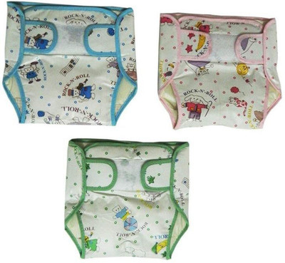 

InEffable Multi-Colored Padded Diaper with 0-9 Month Babies - New Born(3 Pieces)