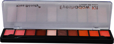 Kiss Beauty Eyeshadow Kit Palette 10 Colour 8161-A01 12 g(Multicolor)