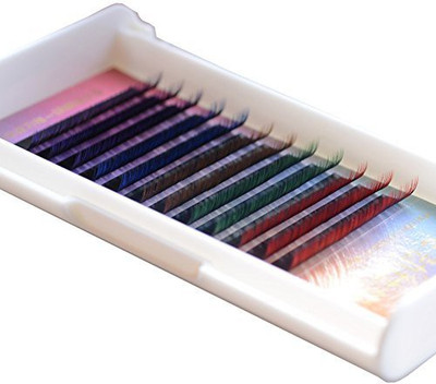 

Bodermincer Scala 12 Rows Tray B Curl Thickness 0.10Mm 5 Colors Rainbow Colored Eyelash Extension Faux Mink Color Eyelashes Colorful(Pack of 1)