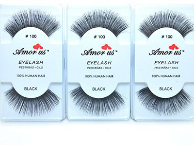 

Amorus 3 Pairs 100 Human Hair False Eyelashes Compare Red Cherry Long Free Earring(Pack of 3)