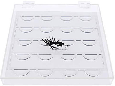 

Flameer Dustproof Clear Acrylic Fake Eyelash Extensions Display Stand False Eye Lashes Storage Case Holder Compartments(Pack of 1)