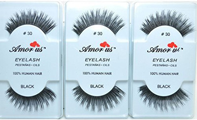 

Amorus 3 Pairs 100 Human Hair False Long Eyelashes 30 Compare Red Cherry Free Earring(Pack of 3)