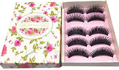 

Lookatool False Eyelashes Big Sale 5 Pair Fashion Natural Handmade Long Black Makeup(Pack of 1)
