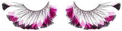 

Zink Color Black And Pink Feather Tip False Eyelashes F247 Dance Halloween Costume(Pack of 1)