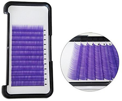 

Bodermincer Scala 12 Rows Individual Lashes Purple Color Eyelash Extension 0.07Mm Thickness C Curl 8 13Mm To Choose(Pack of 1)