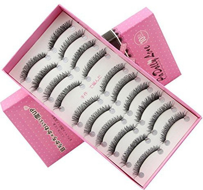

Overmal 10 Pairs Fashion Natural Handmade Long False Black Eyelashes Makeup Hs 9(Pack of 1)