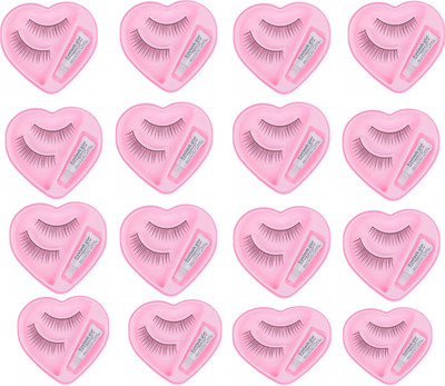 

KYT eyelashes with glue heart shape (PACK OF 16)(Pack of 16)