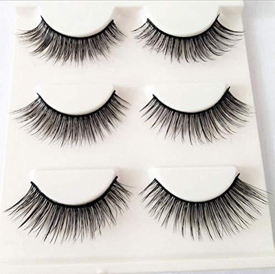 

Syhonic 3D Fake Eyelashes Handmade Reusable For Makeup With Natural Messy Thick Black(Pack of 1)