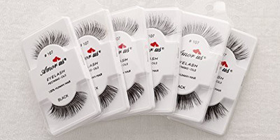 

Amorus 6 Pairs 100 Human Hair False Eyelashes Made In Indonesia 107(Pack of 6)