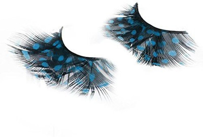 

Dreamyth Colorful False Eyelashes Long Feather Polka Dot Costume Cosplay Stage Makeup(Pack of 1)