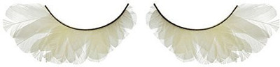 

Zink Color Creamy White Feather False Eyelashes F143 Dance Halloween Costume(Pack of 1)
