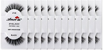 

Amorus 100 Human Hair False Eyelashes 43 Compare Red Cherry(Pack of 12)