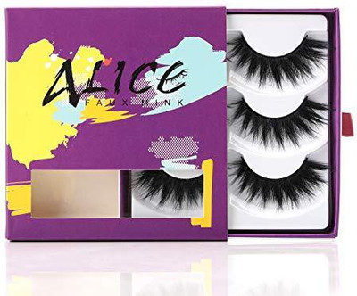 

Alice Faux Mink Lashes 3D False Eyelashes Dramatic 3 Pairs(Pack of 3)
