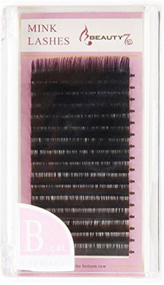 

Beauty 7 Mixed 0 12Mm X 8 14Mm Sizes B Curl Tray Synthetic Mink Lash Eyelash Extension(Pack of 1)