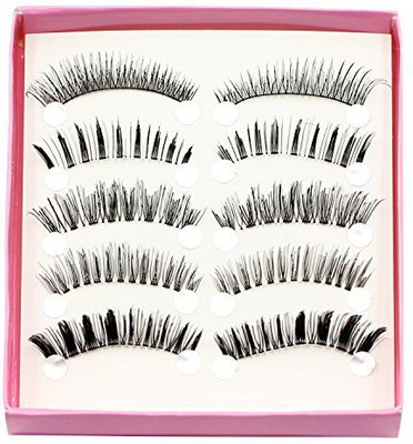 

Bluelans 5 Pairs Long Black Assorted False Eyelashes Makeup Eye Lash Extension Natural Look(Pack of 1)