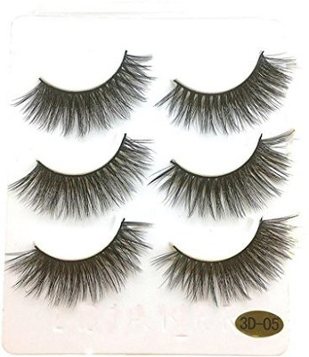 

Kemilove 3 Pairs Long False Eyelashes Makeup Natural Fake Thick Black Eye Lashes(Pack of 1)