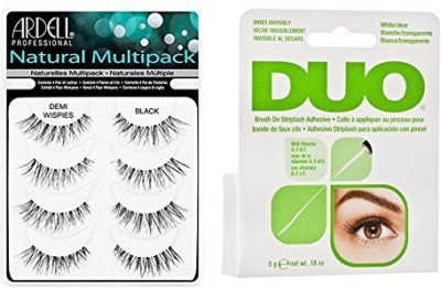 

Ardell Duo Brush On Lash Adhesive With Vitamins A C E Clear 0 18 Oz Multipack Demi Wispies Fake Eyelashes(Pack of 1)