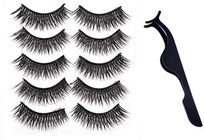 

Lady Up False Eyelashes Extension 3D Volume Fake Eyelash Dramatic Look Lashes Perfect Make Up For Womens Party And Daily(Pack of 1)