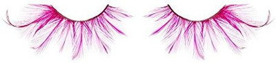 

Zink Color Shocking Hot Pink Feather False Eyelash F402 Dance Costume Halloween(Pack of 1)