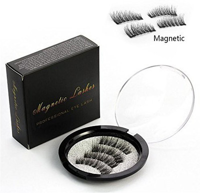 

Coshine 4Pcs 3D Dual Magnetic False Eyelashes 0 2Mm Ultra Thin Reusable Fake Magnet Eye Lashes No Glue(Pack of 1)