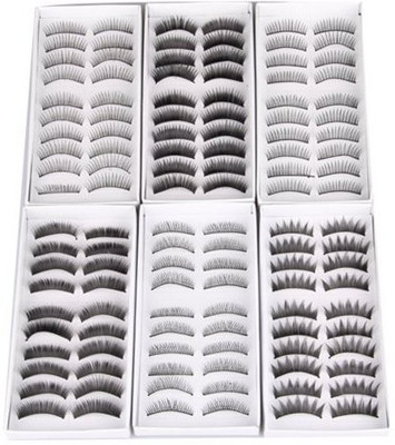

Toogoor 60 Pair Assorted False Eyelashes Eyelash Makeup Party(Pack of 6)